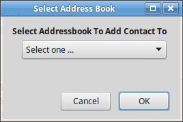 Add To Addressbook Dialog